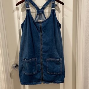 Hollister Jean zipper mini dress